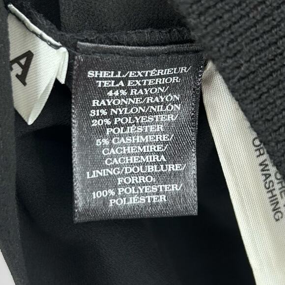 Ann Taylor Black Sweater Top Scoop Neck Layered Hem Cashmere Blend Womens S - Picture 7 of 11